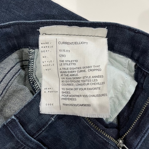 Current/Elliott The Stiletto Women's Skinny Jeans Dark Wash 27 - Picture 7 of 8